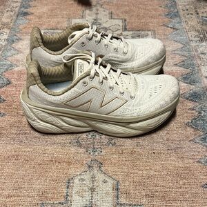 New Balance Cream and Tan Sneakers